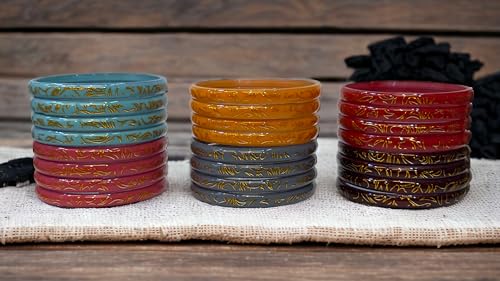 Printed Indian Kanch Bangles for Girls - Style 3